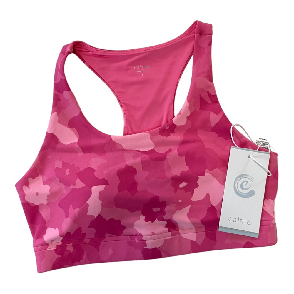 Johnny Was Calme Pink Camo Endurance Sports Bra